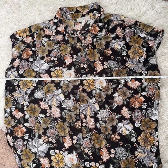 Loft Outlet Floral Patterned Button Front Shirt Size M - Picture 7 of 7